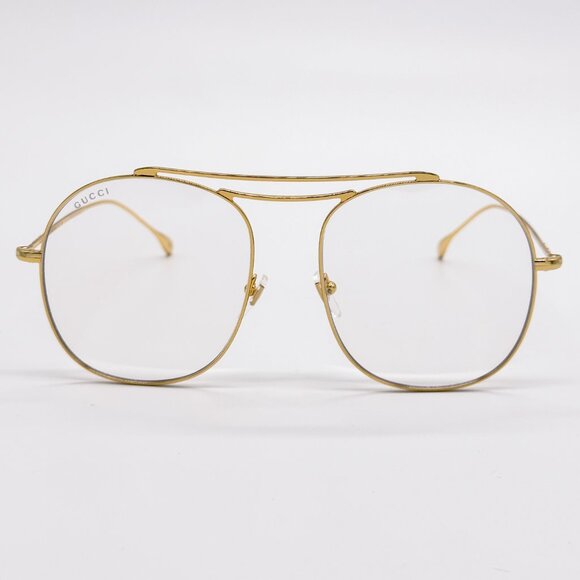 NEW GUCCI GG1479S 001 EYEGLASSES WOMEN GOLD AVIATOR EYEWEAR GUCCI - Picture 5 of 13